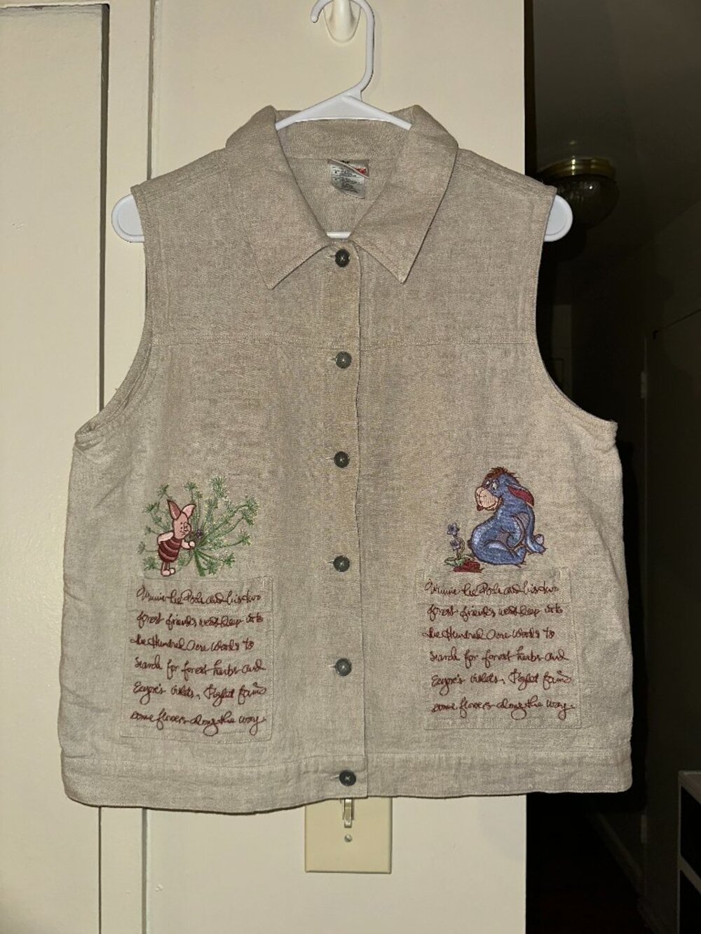 Disney Winnie the Pooh Embroidered Vest